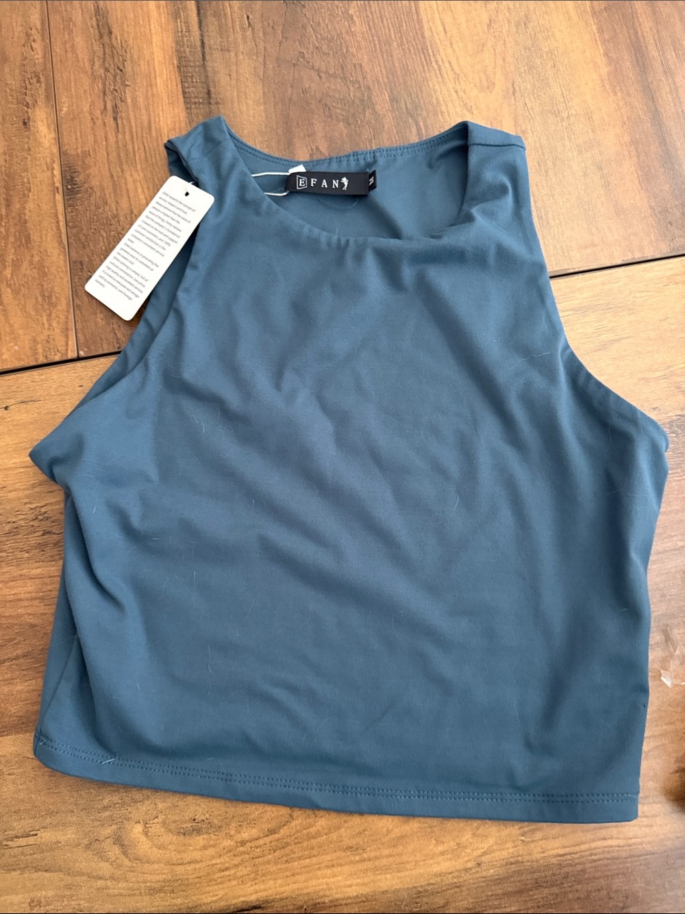 6 cropped Assorted Women’s Tank Tops — White, Red, Teal - Picture 12 of 13